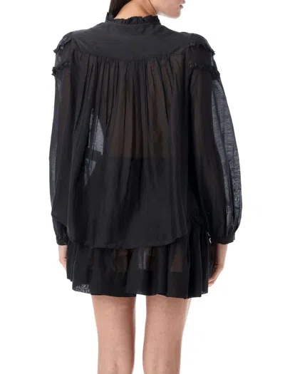 Isabel Marant Étoile Marant Etoile Women Christa Biologic Cotton And Viscose Shirt In Black