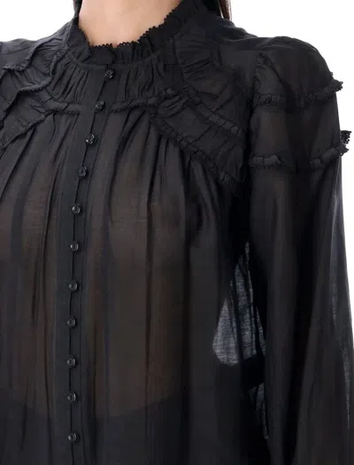 Isabel Marant Étoile Marant Etoile Women Christa Biologic Cotton And Viscose Shirt In Black