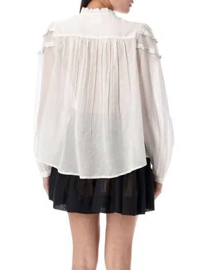 Isabel Marant Étoile Marant Etoile Women Christa Biologic Cotton And Viscose Shirt In White