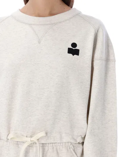 Isabel Marant Étoile Milla Logo-embroidered Sweatshirt In White
