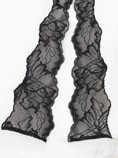 Calvin Klein Lace Detail Skirt Side Slit In White