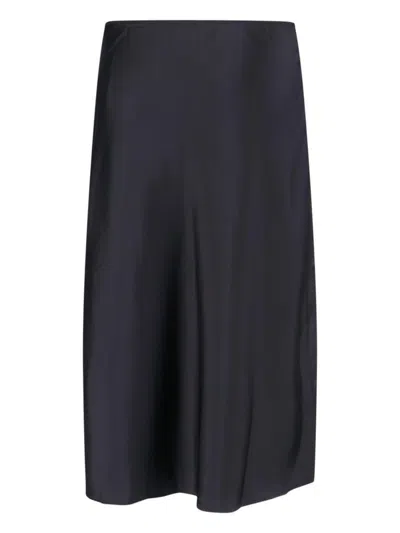 Calvin Klein Lace Detail Midi Length With Side Slit In Black