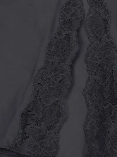 Calvin Klein Lace Detail Midi Length With Side Slit In Black