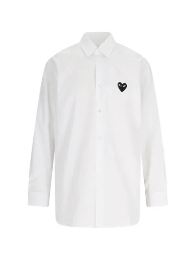 Comme Des Garçons Play Shirts In White