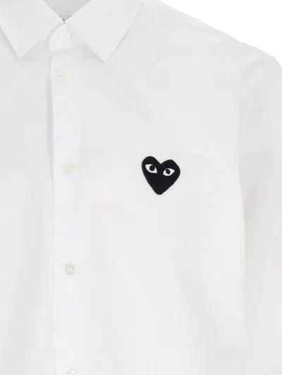 Comme Des Garçons Play Shirts In White
