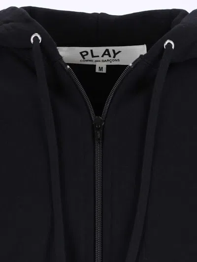 Comme Des Garçons Play Hooded Sweatshirt With Drawstring And Pockets