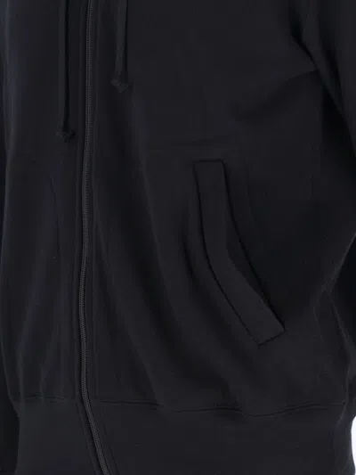 Comme Des Garçons Play Hooded Sweatshirt With Drawstring And Pockets In Black