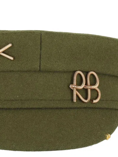 Ruslan Baginskiy Baker Boy Wool Blend Hat In Green