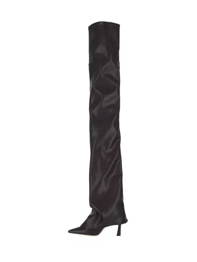 Attico Knee-high Boots With Pointed Toe And Stiletto Heel