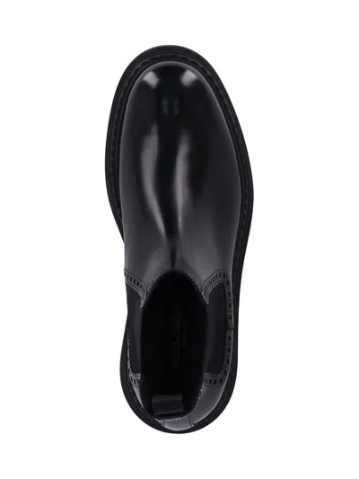 Dolce & Gabbana Calf Leather Chealse Boots