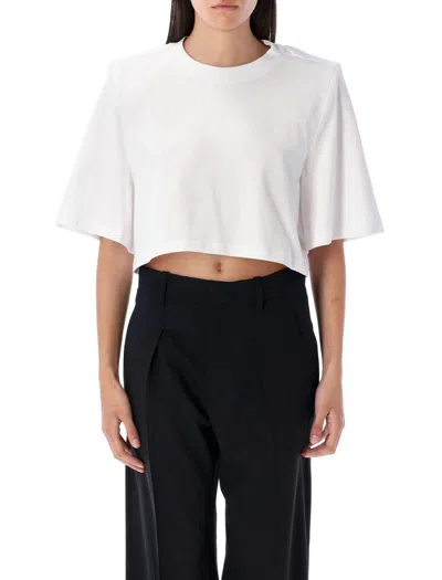 Isabel Marant Cropped T-shirt Short Sleeves In White