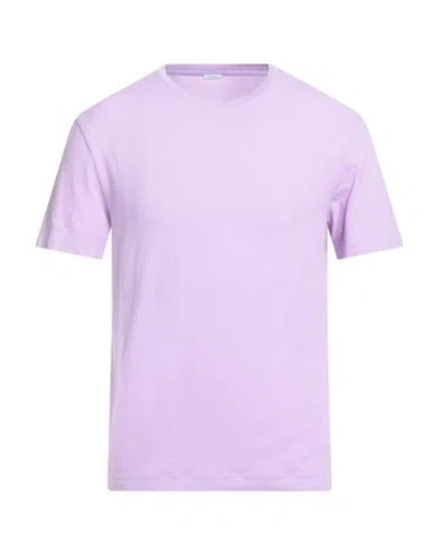 Malo Maglia Girocollo In Jersey Di Lino In Pink