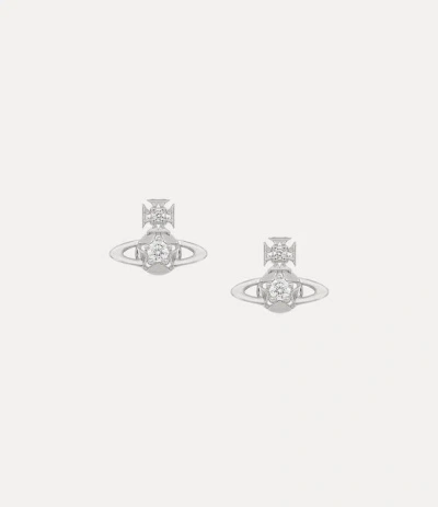 Vivienne Westwood Lee Orb Earrings Silver Cubic Zirconia Women