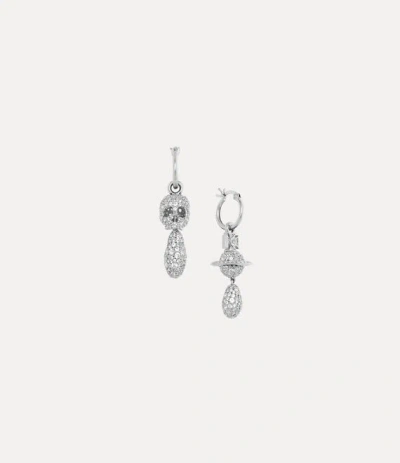Vivienne Westwood Circe Drop Earrings Silver Cubic Zirconia Women