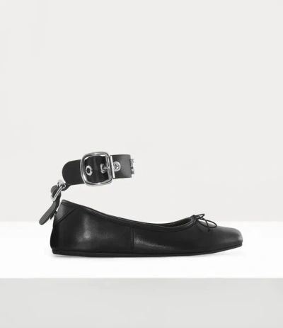 Vivienne Westwood Bardot Ballerina Shoes Nappa/veget Tanned Black 8-41 Women