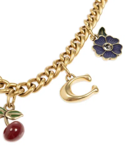 Coach Keychain With Charm Embellishment