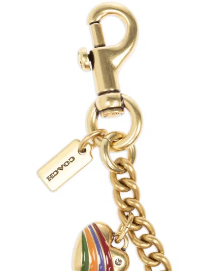 Coach Keychain With Charm Embellishment
