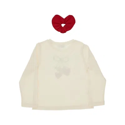 Mayoral Long-sleeved Cotton T-shirt Kids In Neutral