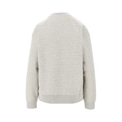 Jil Sander Logo Print Crewneck Sweatshirt In White