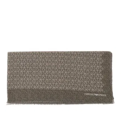 Emporio Armani Logo Pattern Viscosa Scarf