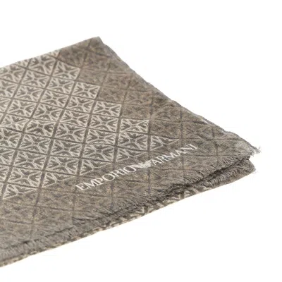 Emporio Armani Logo Pattern Viscosa Scarf