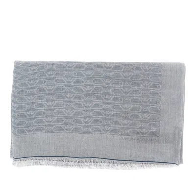 Emporio Armani Jacquard Wool Blend Scarf