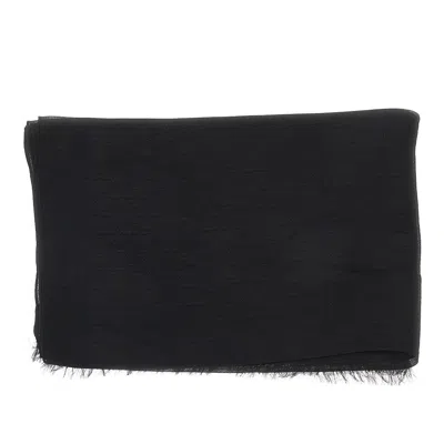 Emporio Armani Jacquard Wool Blend Scarf