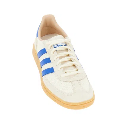 Adidas Originals Handball Spezial Leather-trimmed Mesh And Suede Sneakers In Neutral