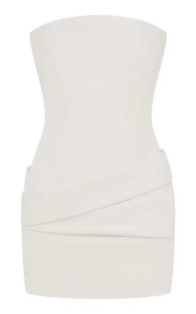 Alex Perry Curved Corseted Strapless Mini Dress
