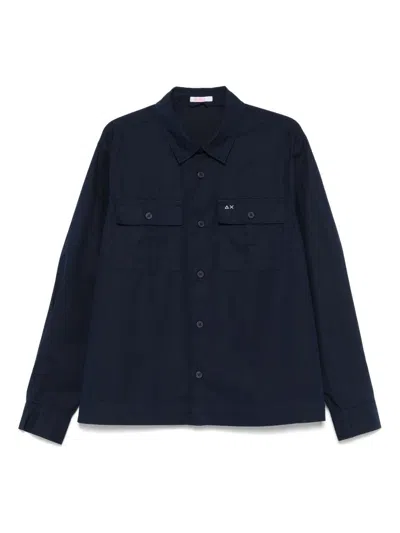 Sun 68 Sun68 Logo Shirt Jacket In Blue