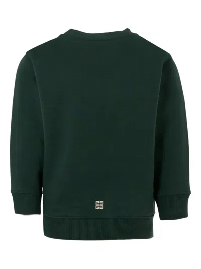 Givenchy Green Sweatshirt For Kids With Logo In Green