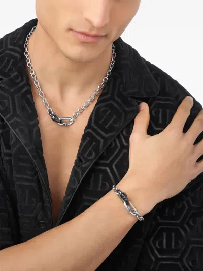Philipp Plein Chain-link Necklace In Metallic