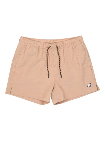 K-way Loiret Striped Swim Shorts In Pink