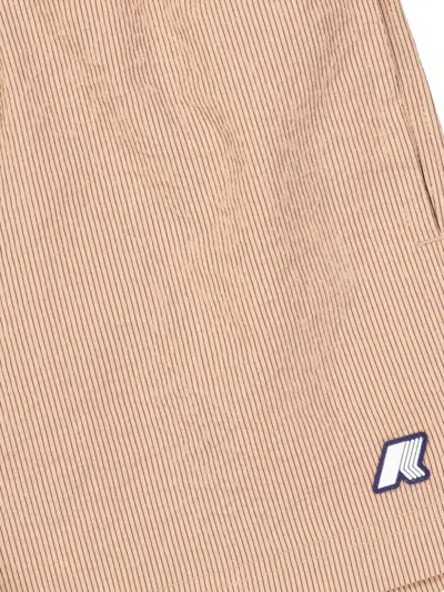 K-way Loiret Striped Swim Shorts In Pink