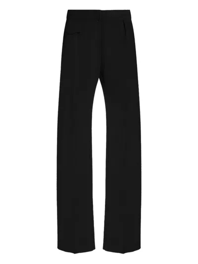 Brandon Maxwell Pleated Pocket Trousers In Black