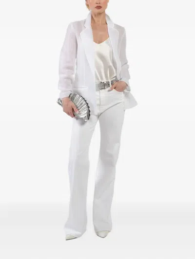 Brandon Maxwell The Pearl Double Breasted Jacket In White
