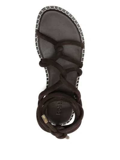 Ba&sh Cuba Leather Lace-up Sandals