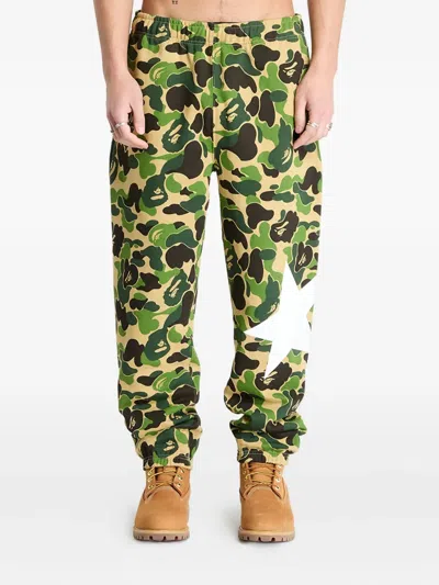 A Bathing Ape Abc Camo Star Sweatpants In Multi