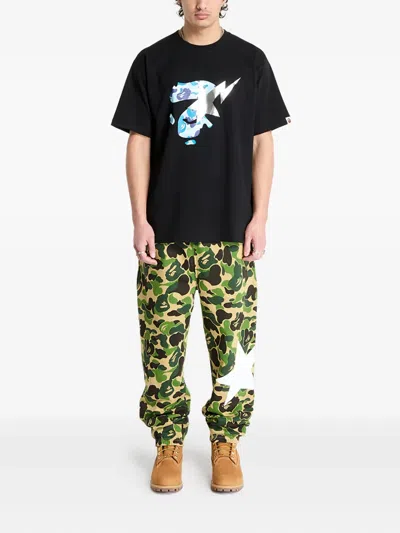 A Bathing Ape Abc Camo Star Sweatpants In Multi