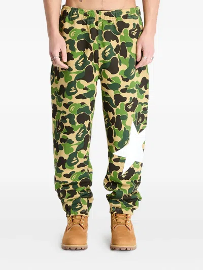 A Bathing Ape Abc Camo Star Sweatpants In Multi