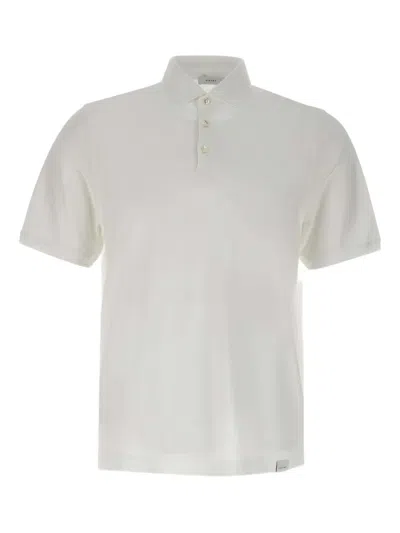 Diktat Mother-of-pearl Button Polo Shirt In Gray