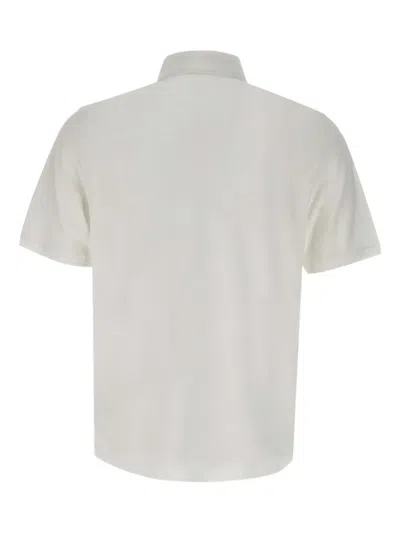 Diktat Mother-of-pearl Button Polo Shirt In Gray