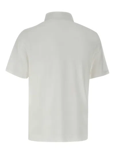 Diktat Mother-of-pearl Button Polo Shirt In Gray