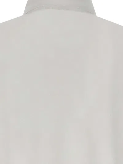 Diktat Mother-of-pearl Button Polo Shirt In Gray