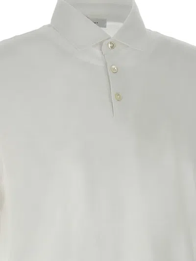 Diktat Mother-of-pearl Button Polo Shirt In Gray
