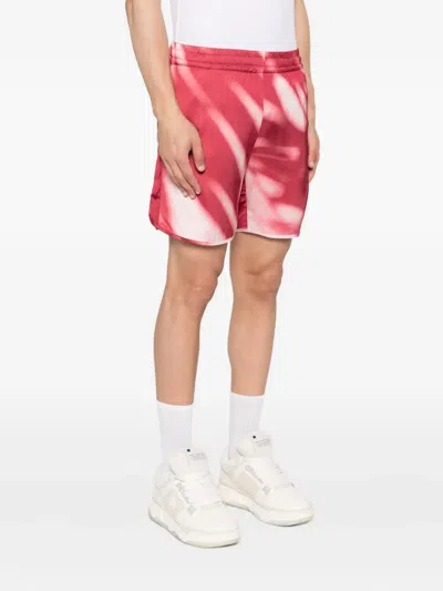 Blue Sky Inn Shadow-print Shorts In Red