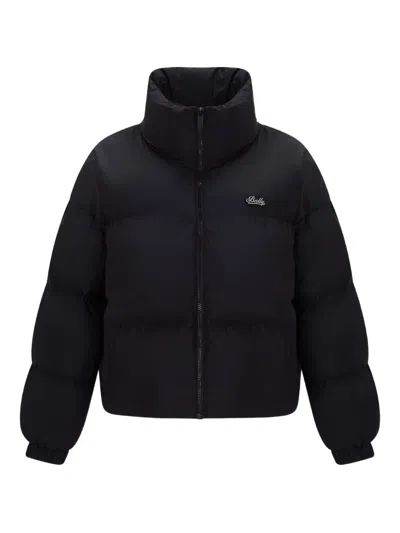 Bally Quilted Logo Puffer Jacket In Black
