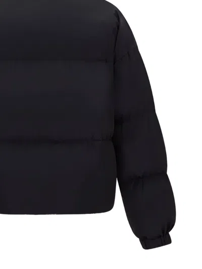 Bally Quilted Logo Puffer Jacket In Black