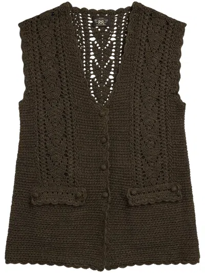 Rrl Brill Vest In Brown