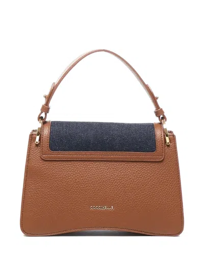 Coccinelle C-me Denim-panel Leather Tote Bag